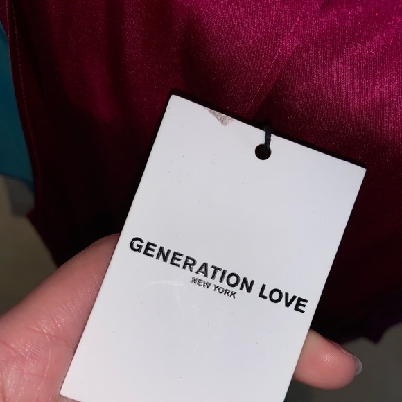 Generation Love Jordyn Stretch-Silk Choker Top in Magenta –– NWT - Picture 13 of 16